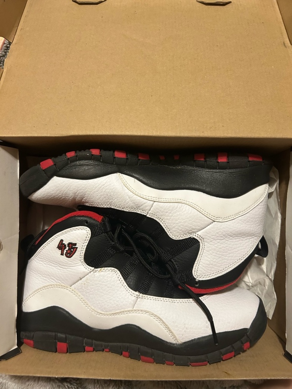 White Black Red jordans